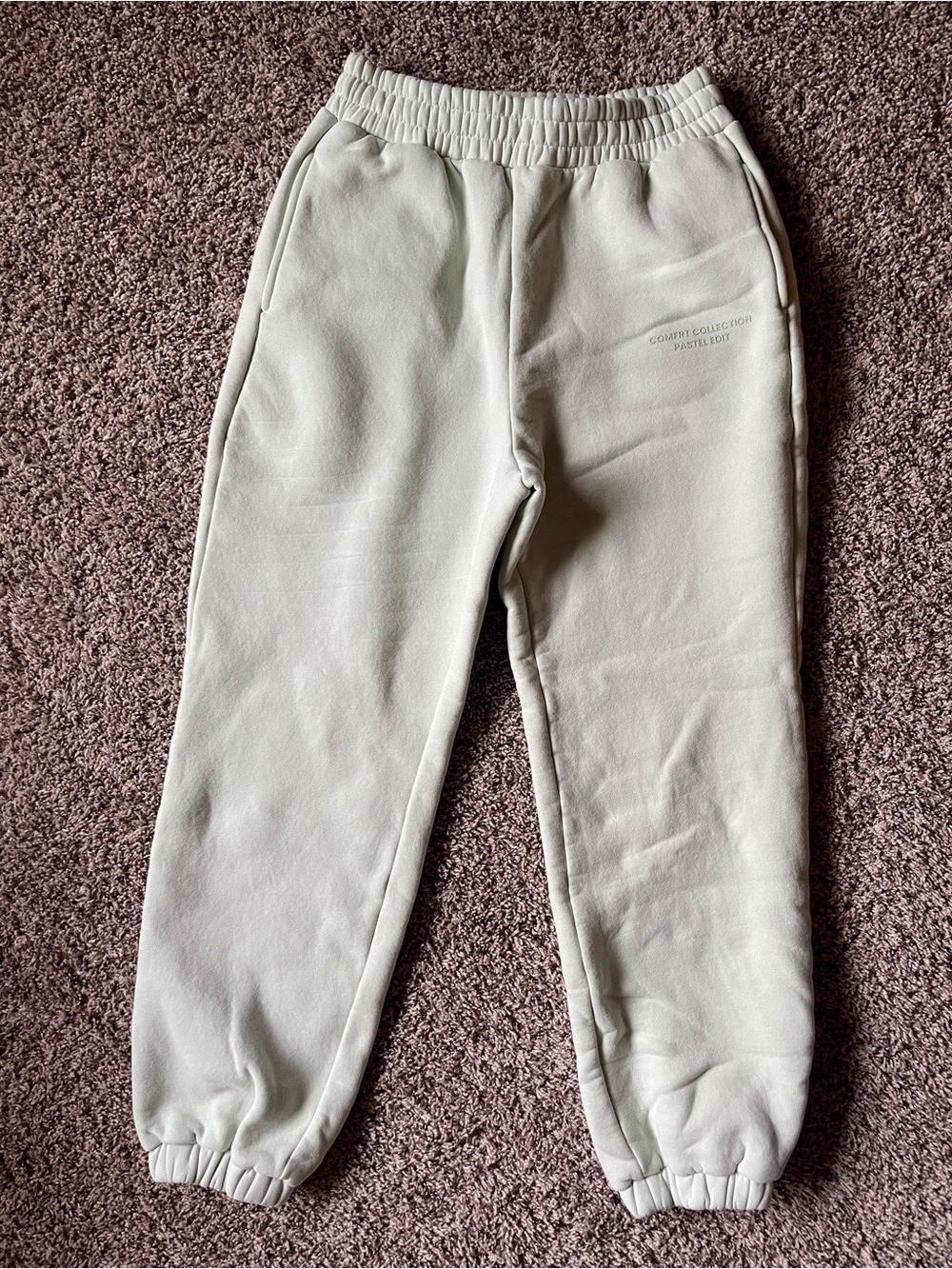 Comfrt Collection Pastel Edition Mint Green Sweatpants Joggers Adult Medium EUC